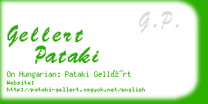 gellert pataki business card